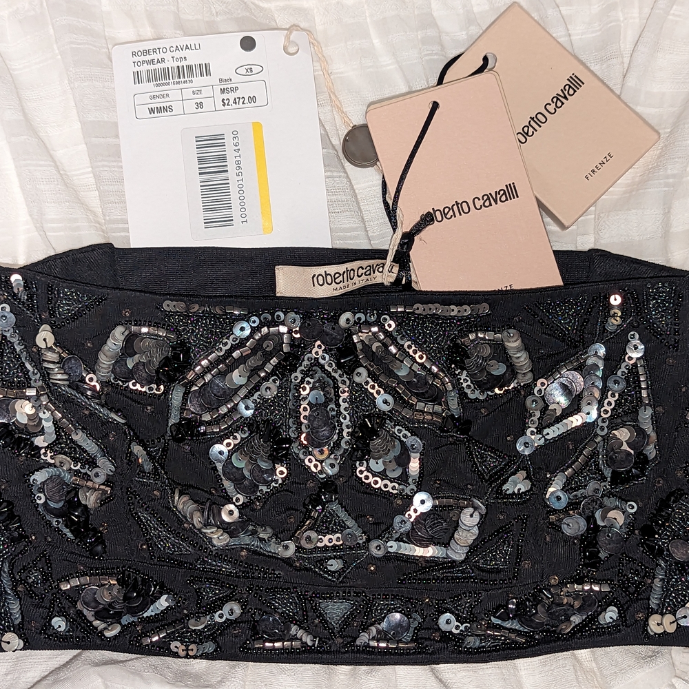 Chic Black Sequin Embellished Top